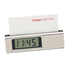Promotional Gifting Business Card Holder With LCD Clock