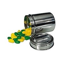 CORPORATE COLOUR JELLY BEANS IN 12CM CANISTERS