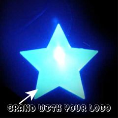 Flashing Light Up Star Custom Necklace Badge