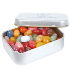 Jelly Beans in Silver Tins