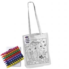 Colour in Large Printed Tote bags
