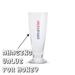Tall Emblazoned Beer Glass
