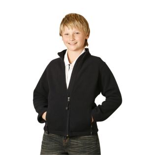 Kids polar fleece zip custom printed jacket