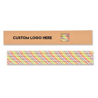 Promotional Waxed Paper Straw Box Sets