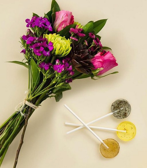 custom recycle lollipop flowers