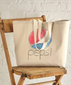 pepsi promotional cotton tote for charity