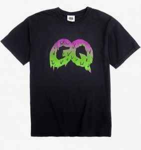 gq melting logo t shirt