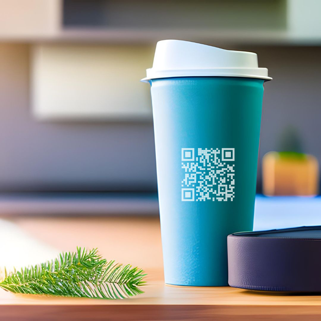 Promotional Coffee Cup With QR Code
