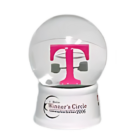 Promotional 3-D snow globe with printed company logo