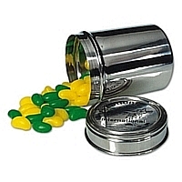 CORPORATE COLOUR JELLY BEANS IN 12CM CANISTERS