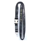 The Imitation Leather Lanyard is black with www.rotary.org in white and yellow, featuring a silver metal clip and a black plastic buckle.
