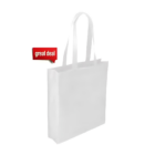 A white Non Woven Bag (36x41x10cm) with long handles and a solid design stands on a plain white background, featuring a red great deal speech bubble on the left side.