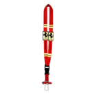 This striking Printed Nylon/PVC Lanyard showcases a red Ferrari logo, with a quick-release buckle and robust metal clasp hook. Ideal for fans, it seamlessly blends style and practicality.