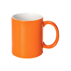 The Corporate Mugs toucan, an orange ceramic mug with a glossy finish, features a classic cylindrical shape and a smooth handle on the right. Displayed against a white background, its perfect for brightening your workspace or enjoying your morning brew.