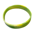 Multi-Coloured Debossed Silicone Wristband on a white background.