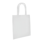 The Non Woven Tote Bag - Small 29x34 is displayed against a light background. Its plain white fabric and two sturdy handles offer a simple, unadorned design, making it a versatile accessory for everyday use.