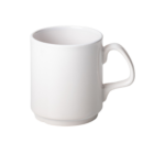 The Personalised Coffee Mug Flare is a simple white ceramic mug with a C-shaped handle against a plain white background, ideal for personalization. Its minimalist design enhances any setting, adding subtle flair to your morning routine.