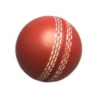 A close-up image of the Promotional Stress Ball Cricket Red, featuring white stitching like a cricket ball. The balls prominent seam lines stand out against the plain white background.