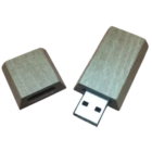 Promo Wood USB with cap off, showing connector.