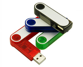 Personalize Transparent Swivel USB