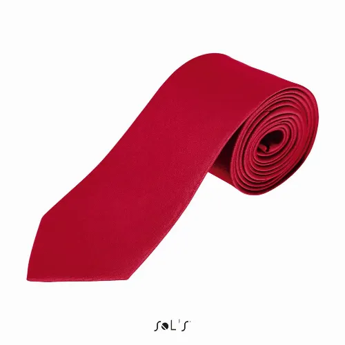 Corporate Ties Polyester Rolled-up Corporate Ties Polyester in red, ideal for office wear, on a white background.
