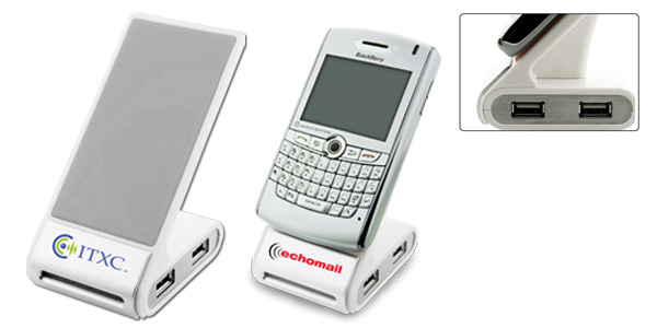 Branded Mobile Holder W USB Hub