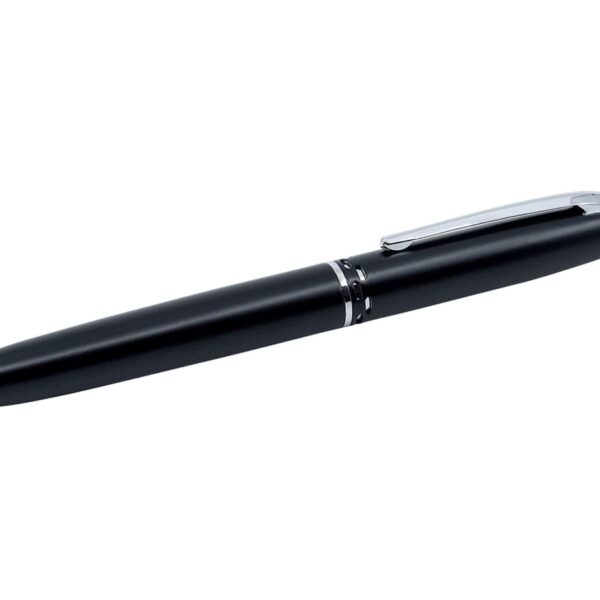 Print your Logo in this promotional Black pen with a silver clip