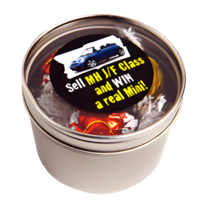 Round Window Tin with Lindor Balls x5