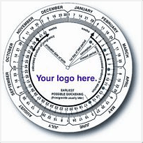 Brandable pregnancy date wheel
