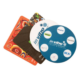 Rubber Base PVC Custom Coasters
