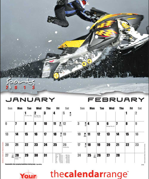 Custom Branded Wall Calendar Extreme Sports