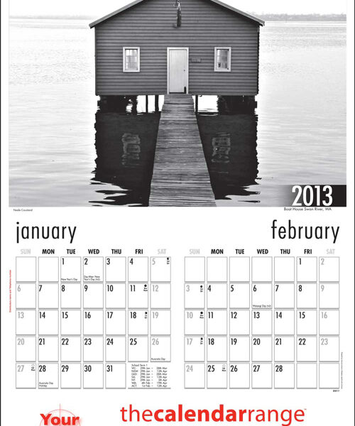 Branded Black and White Wall Calendar