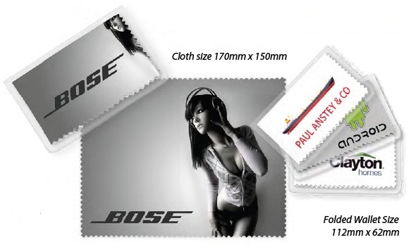 Promotional Cleaning Cloth in Pouch Large