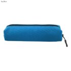 Sky blue rectangular pencil case with a black zipper, shown on a white background.