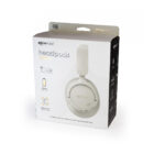 Boompods ANC+ headphones packaging, featuring noise-canceling specifications and a product image.
