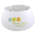 Branded White Lifestyle Estates Boutique Seniors Villages Artboard Sun Visor.