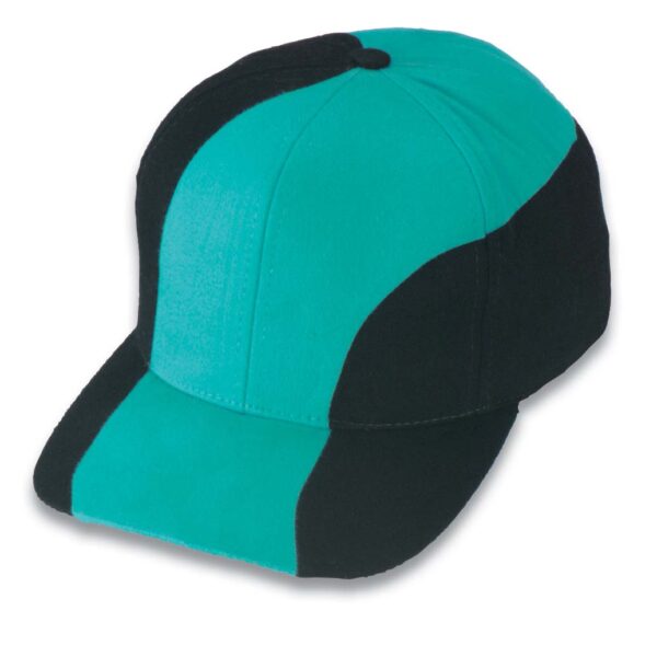 Brushed cotton pro-style swirl cap with 2-tone plastic