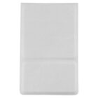 A plain, rectangular white plastic or foam tray with a slight indentation.