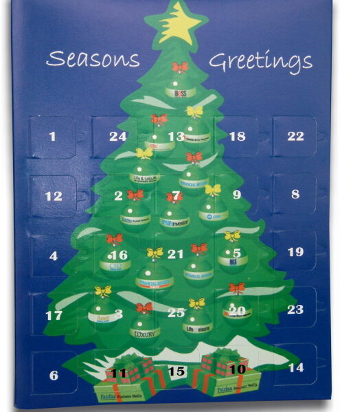 Custom Christmas Countdown Chocolates