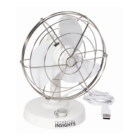 Cyberair USB Fan with a sleek white look and metal grille.