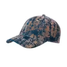 Panel Cap with Fabric Strap featuring an abstract paint splatter design.
