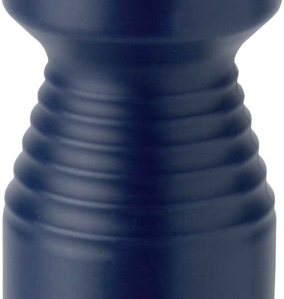 Blue Ergo Bottles 750ml sports water bottle with white cap and black spout.