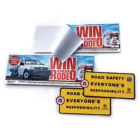 Branded Gloss paper stickers with customised text/ message