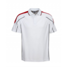 Light Shoulder Panel Polo Coolfast with red accents and black piping on a plain background.