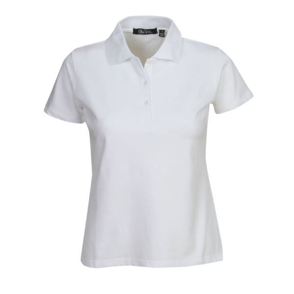 Lorraine Stretch Shirt, short sleeves, plain background.