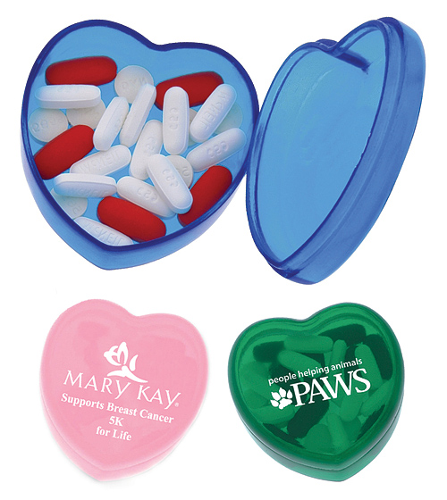 Promotional Medical Heart Pill Case