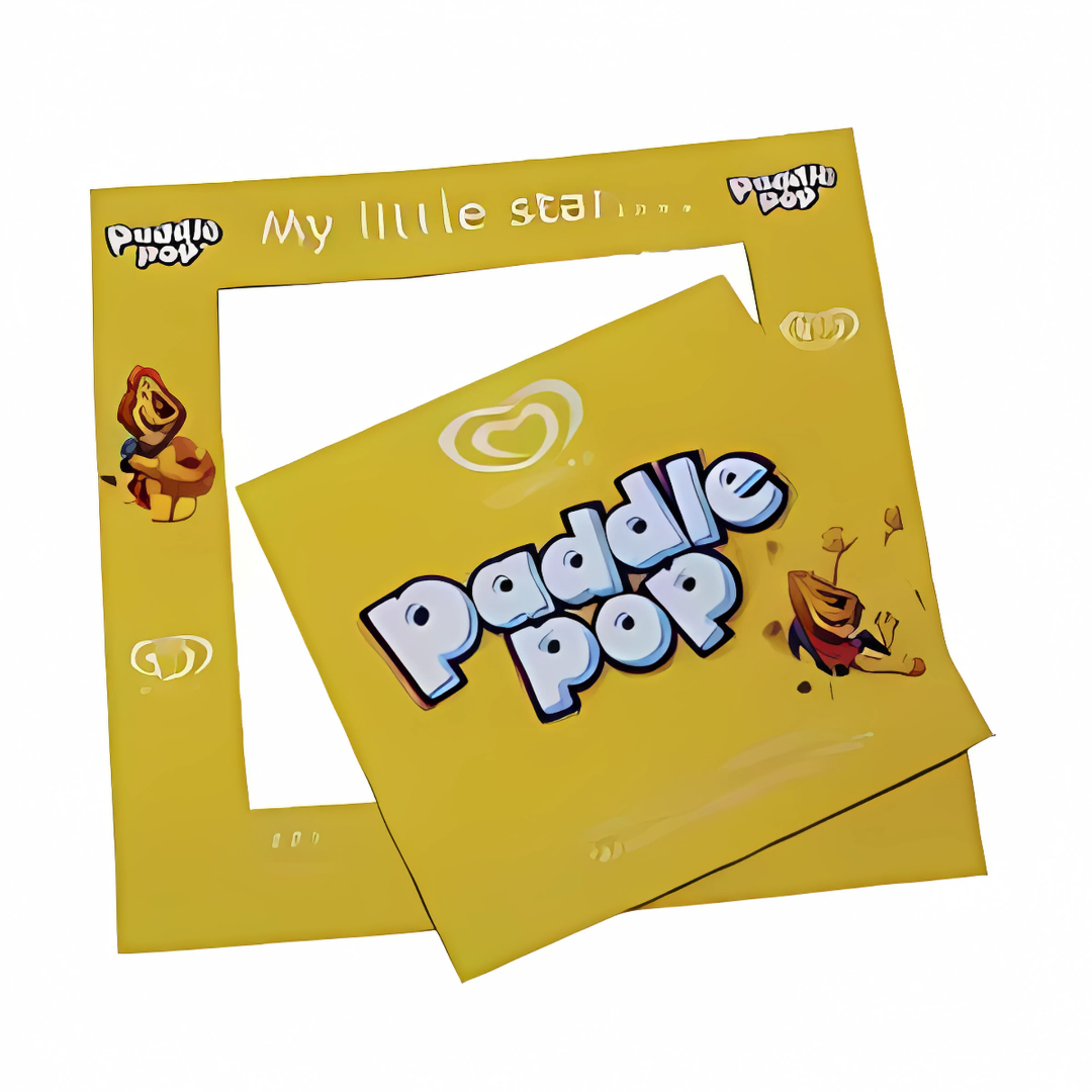 Customised Yellow Mini Magnetic Frame with custom text and image