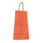 The Non-woven Bottle Holder is an orange reusable tote bag with two sturdy handles, standing upright against a plain white background—perfect for eco-friendly shopping.