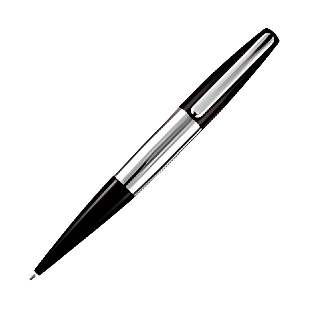 Pen USB 6 in black and silver, sleek design, positioned diagonally.