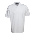 Pre-Shrunk Cotton Polo with collar, short sleeves, on a plain background.